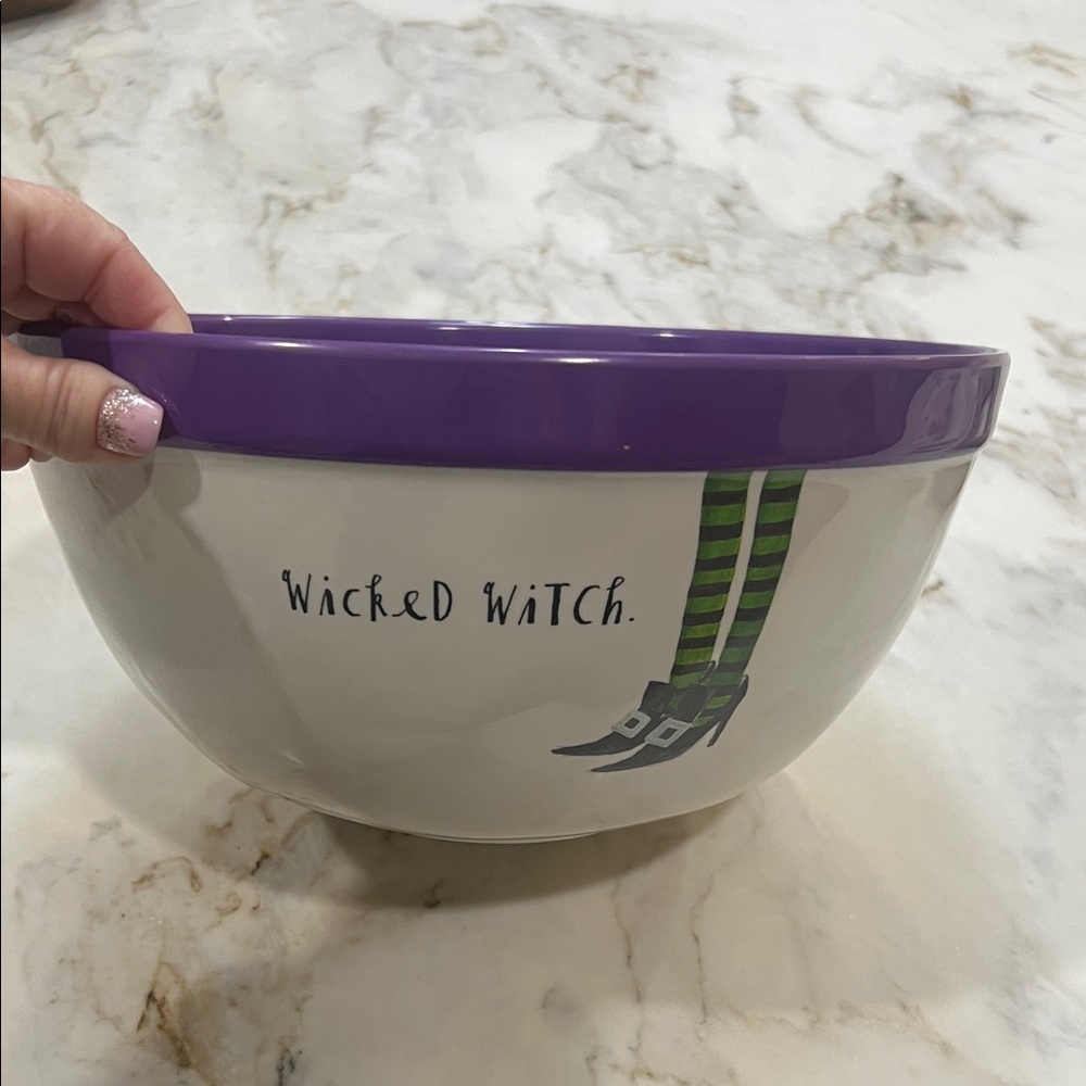 Raw Dunn:  Wicked Witch Purple and White Mixing Bowl